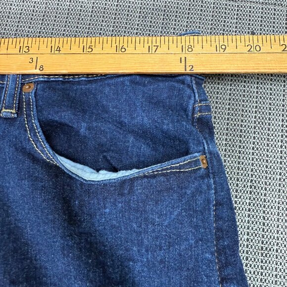 Levis Strauss 514 Mens W38 L34 Blue Straight Fit Jeans Dark Wash Denim - Picture 5 of 12